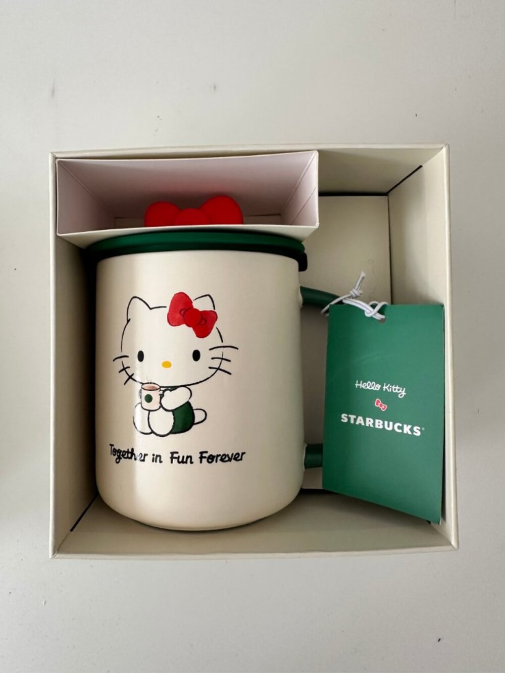 Starbucks x Hello Kitty 2025 Ceramic Mug w/ Bow Lid – NWT